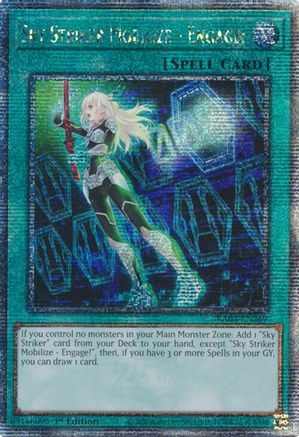 Sky Striker Mobilize - Engage! (Quarter Century Secret Rare) (RA03-EN269) - Quarter Century Bonanza 1st Edition - Premium Yugioh Single from Konami - Just $81.88! Shop now at Game Crave Tournament Store