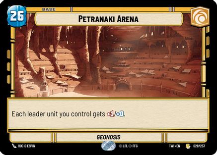 Petranaki Arena (028/257) - Twilight of the Republic Foil - Premium Star Wars: Unlimited Single from Twilight of the Republic - Just $0.10! Shop now at Game Crave Tournament Store