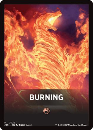 Burning Theme Card (-029) - Foundations Jumpstart - Premium MTG Single from Wizards of the Coast - Just $0.32! Shop now at Game Crave Tournament Store