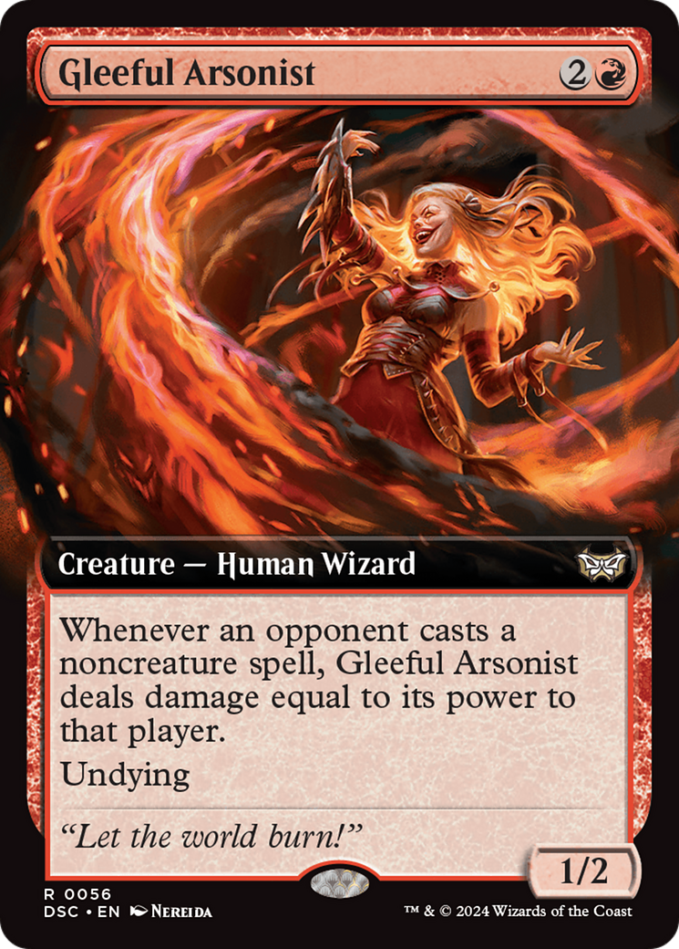 Gleeful Arsonist (DSC-056) - Duskmourn: House of Horror Commander: (Extended Art) Foil - Premium MTG Single from Wizards of the Coast - Just $1.95! Shop now at Game Crave Tournament Store