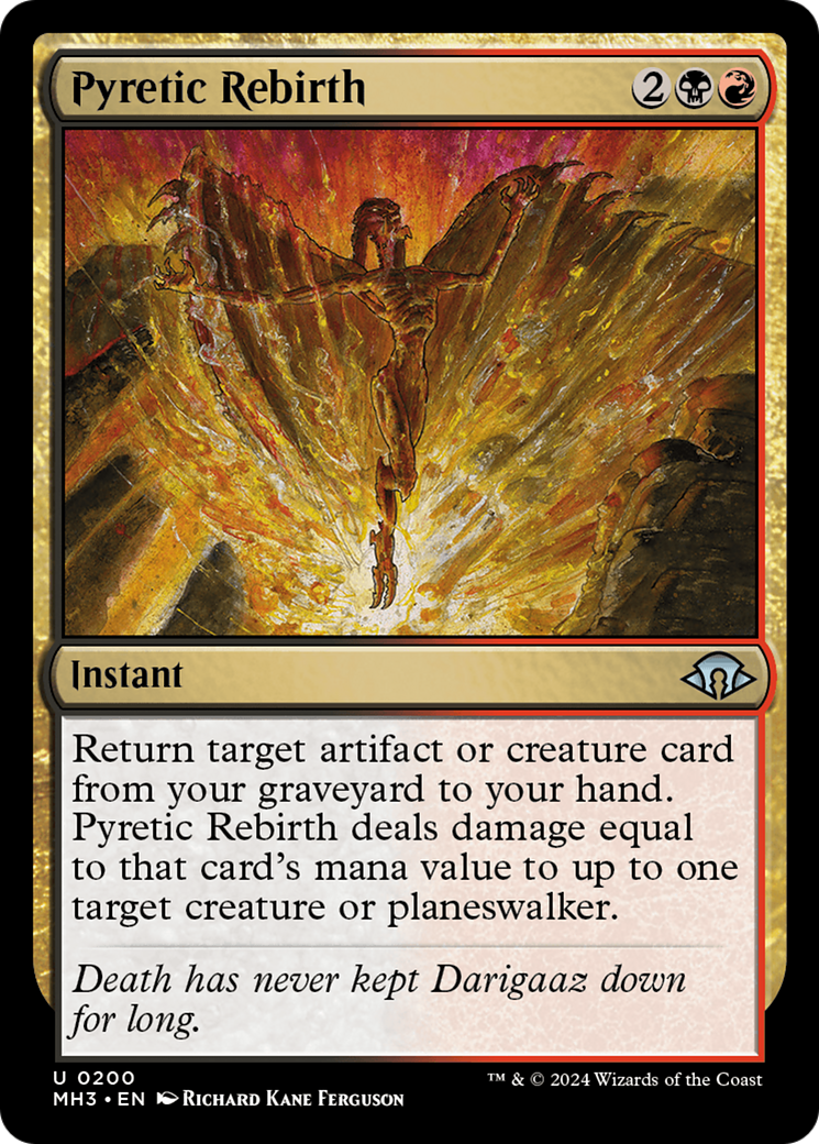 Pyretic Rebirth (MH3-200) - Modern Horizons 3 Foil - Premium MTG Single from Wizards of the Coast - Just $0.25! Shop now at Game Crave Tournament Store
