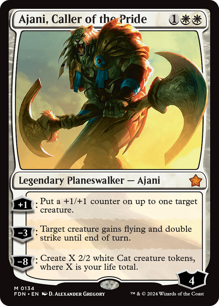 Ajani, Caller of the Pride (FDN-134) - Foundations - Premium MTG Single from Wizards of the Coast - Just $0.46! Shop now at Game Crave Tournament Store