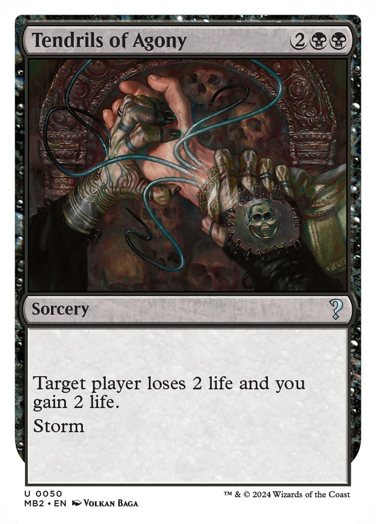 Tendrils of Agony (MB2-050) - Mystery Booster 2 - Premium MTG Single from Wizards of the Coast - Just $0.31! Shop now at Game Crave Tournament Store