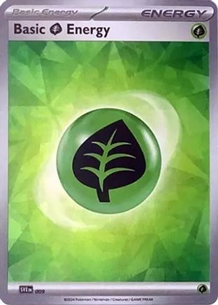Basic Grass Energy (Cracked Ice Holo) 9 - SVE Scarlet & Violet Energies Holofoil