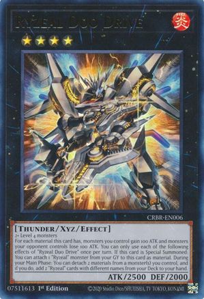Ryzeal Duo Drive (CRBR-EN006) - Crossover Breakers 1st Edition - Premium Yugioh Single from Konami - Just $4.50! Shop now at Game Crave Tournament Store