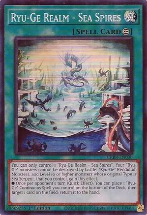 Ryu-Ge Realm - Sea Spires (SR) (CRBR-EN038) - Crossover Breakers 1st Edition - Premium Yugioh Single from Konami - Just $0.34! Shop now at Game Crave Tournament Store