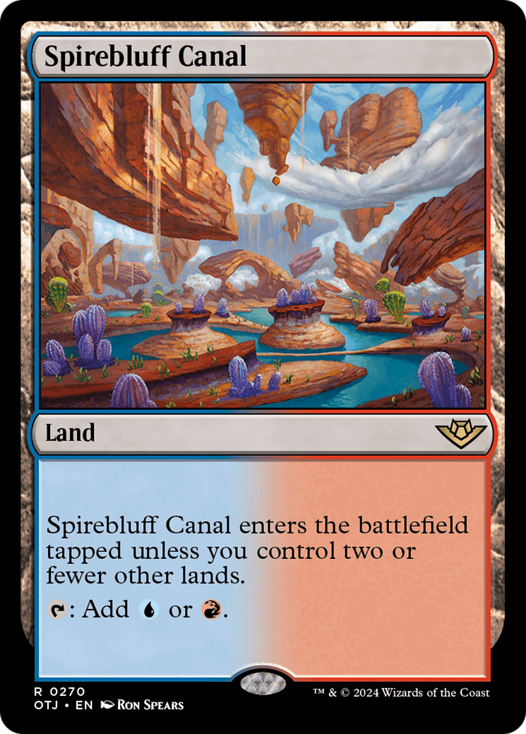 Spirebluff Canal (OTJ-270) - Outlaws of Thunder Junction - Premium MTG Single from Wizards of the Coast - Just $2.64! Shop now at Game Crave Tournament Store