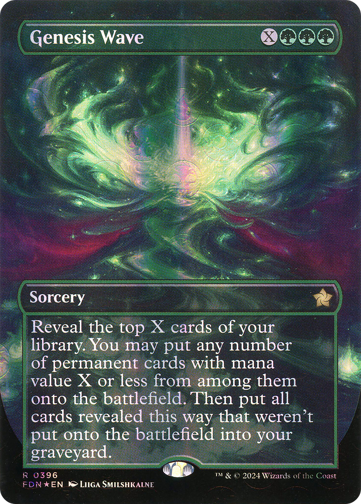 Genesis Wave (FDN-396) - Foundations (Borderless) Foil - Premium MTG Single from Wizards of the Coast - Just $14.49! Shop now at Game Crave Tournament Store