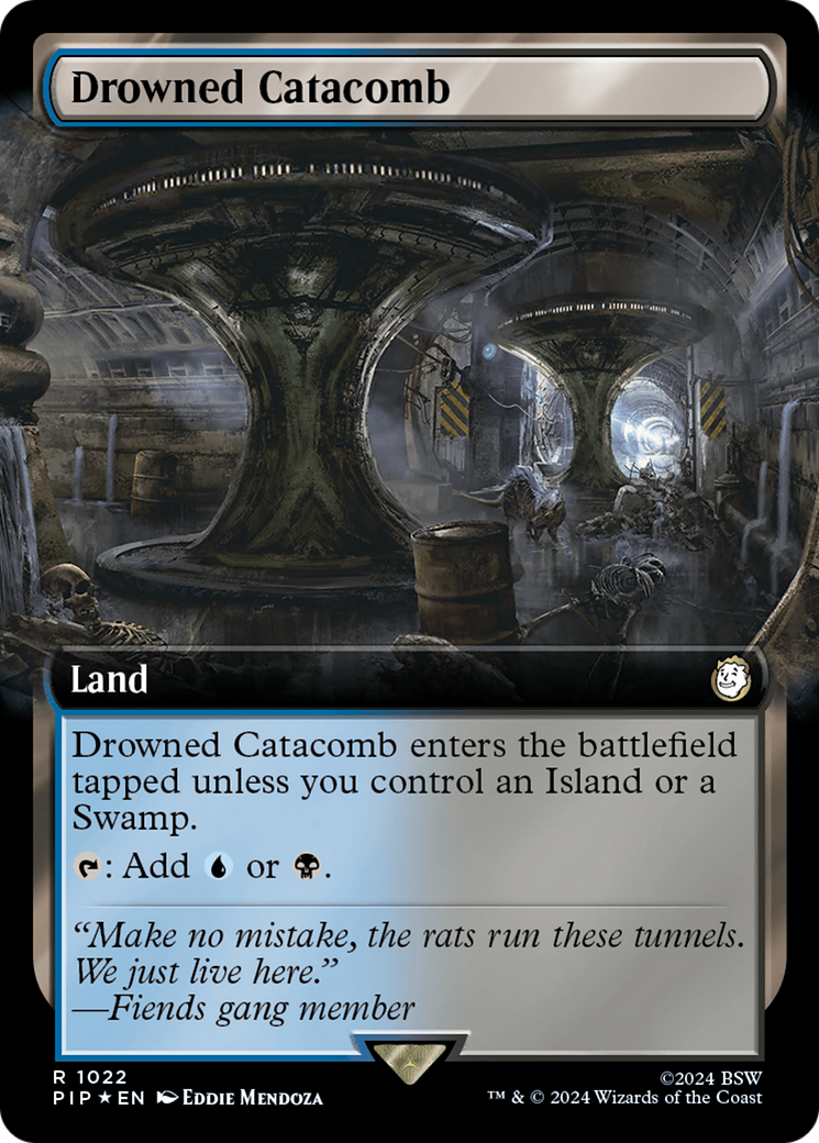 Drowned Catacomb (PIP-1022) - Fallout: (Extended Art) Foil - Premium MTG Single from Wizards of the Coast - Just $3.95! Shop now at Game Crave Tournament Store
