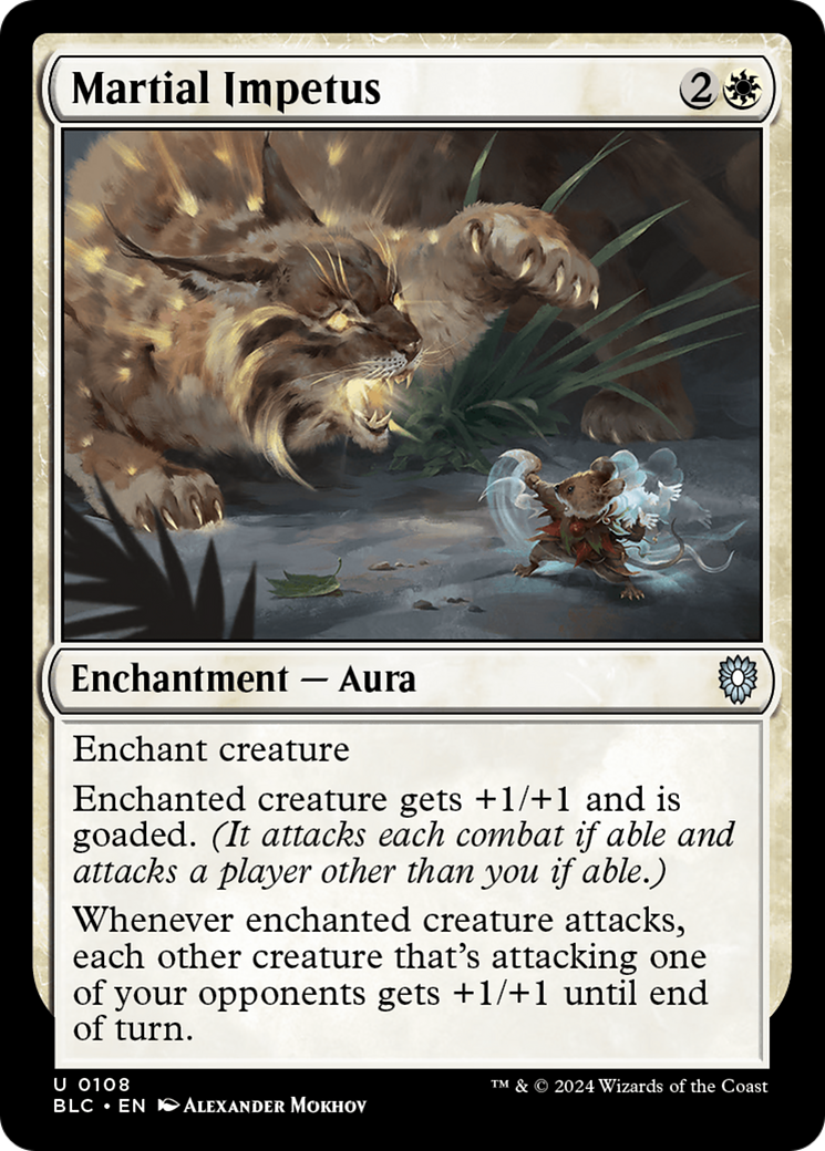 Martial Impetus (BLC-108) - Bloomburrow Commander - Premium MTG Single from Wizards of the Coast - Just $0.26! Shop now at Game Crave Tournament Store
