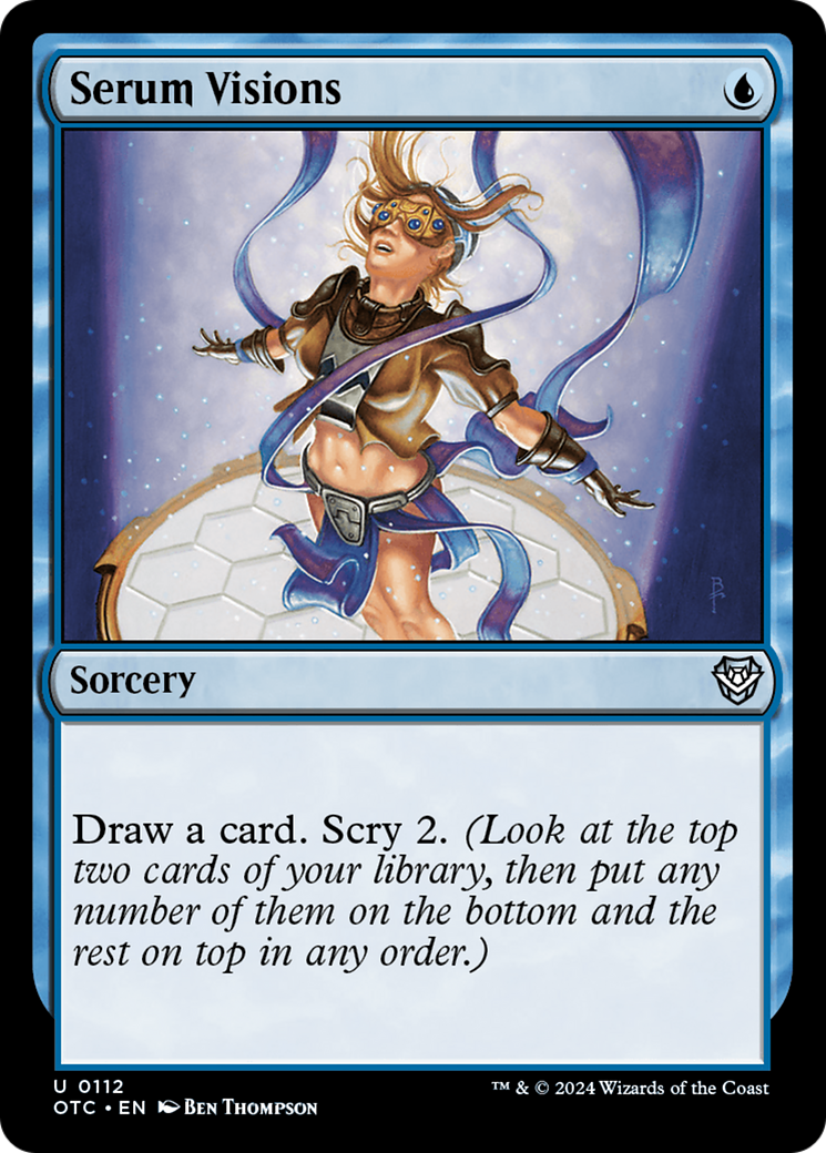 Serum Visions (OTC-112) - Outlaws of Thunder Junction Commander - Premium MTG Single from Wizards of the Coast - Just $0.70! Shop now at Game Crave Tournament Store