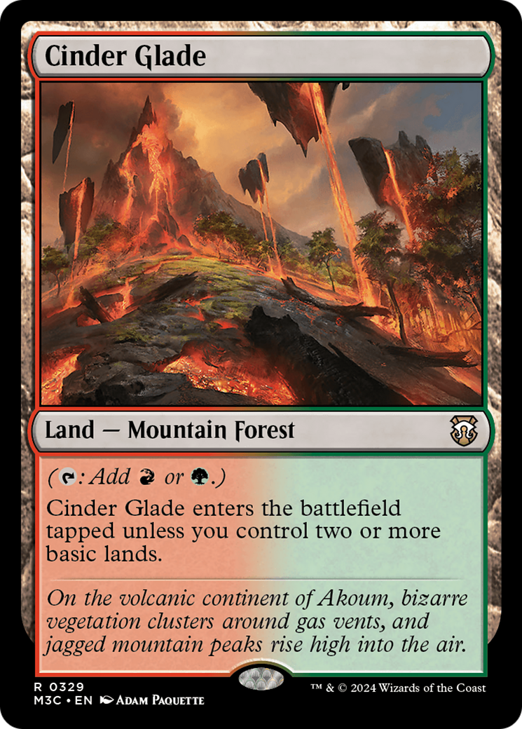 Cinder Glade (M3C-329) - Modern Horizons 3 Commander - Premium MTG Single from Wizards of the Coast - Just $0.25! Shop now at Game Crave Tournament Store