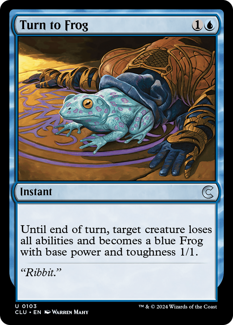 Turn to Frog (CLU-103) - Ravnica: Clue Edition - Premium MTG Single from Wizards of the Coast - Just $0.26! Shop now at Game Crave Tournament Store