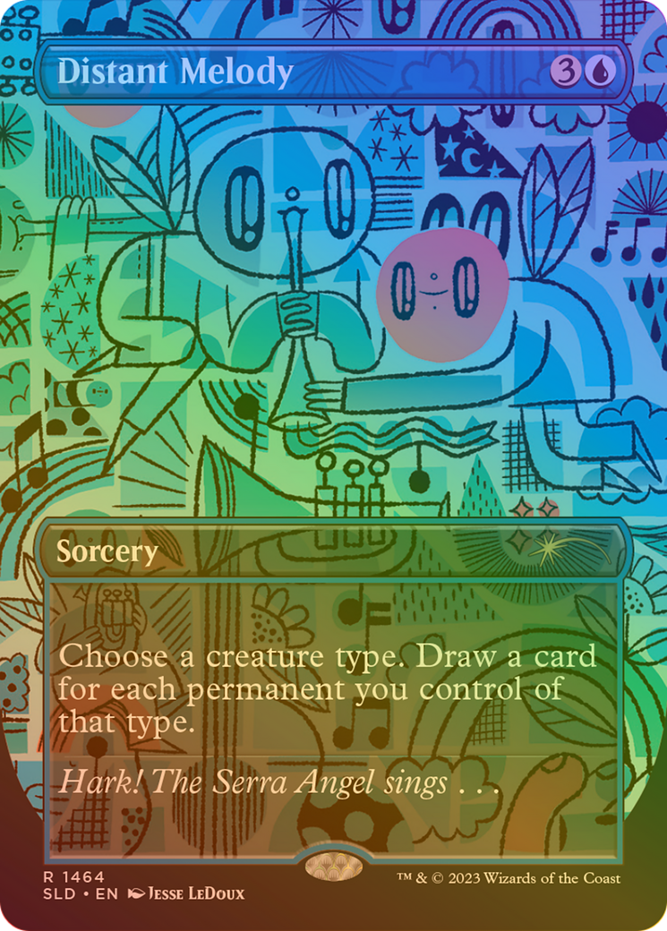 Distant Melody (SLD-1464★) - Secret Lair Drop (Borderless) Foil - Premium MTG Single from Wizards of the Coast - Just $6.81! Shop now at Game Crave Tournament Store