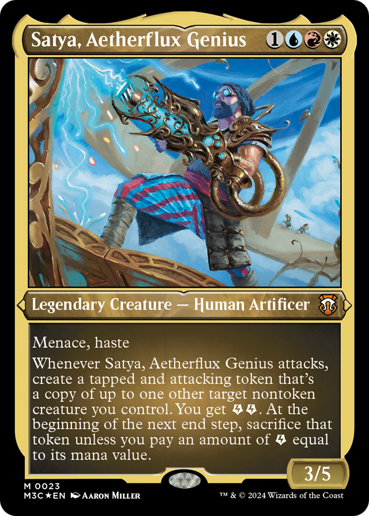 Satya, Aetherflux Genius (M3C-023) - Modern Horizons 3 Commander Etched Foil - Premium MTG Single from Wizards of the Coast - Just $0.66! Shop now at Game Crave Tournament Store