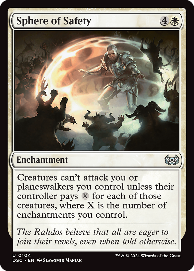 Sphere of Safety (DSC-104) - Duskmourn: House of Horror Commander - Premium MTG Single from Wizards of the Coast - Just $2.29! Shop now at Game Crave Tournament Store