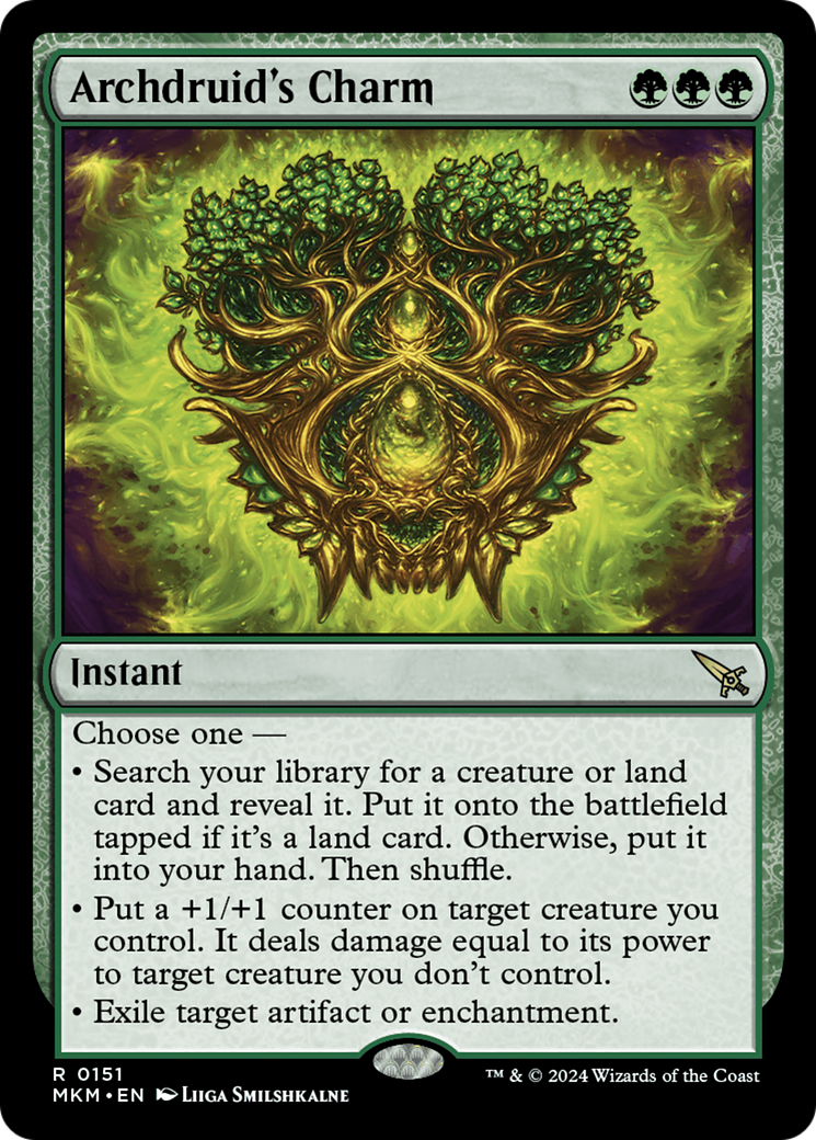 Archdruid's Charm (MKM-151) - Murders at Karlov Manor Foil - Premium MTG Single from Wizards of the Coast - Just $3.10! Shop now at Game Crave Tournament Store