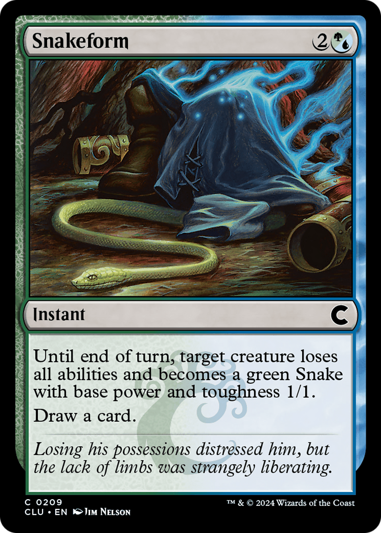 Snakeform (CLU-209) - Ravnica: Clue Edition - Premium MTG Single from Wizards of the Coast - Just $0.26! Shop now at Game Crave Tournament Store