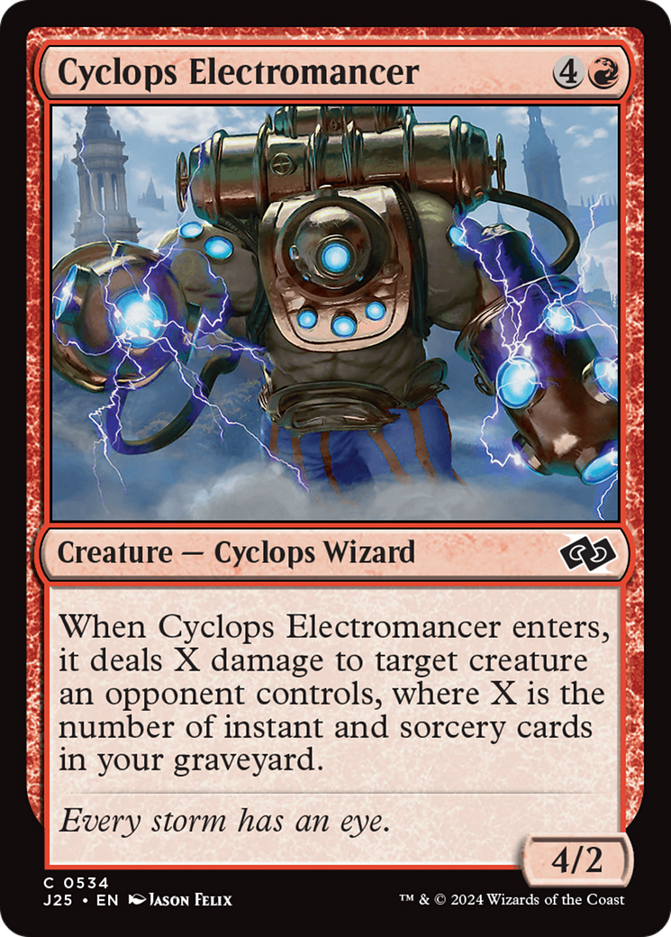 Cyclops Electromancer (J25-534) - Foundations Jumpstart - Premium MTG Single from Wizards of the Coast - Just $0.25! Shop now at Game Crave Tournament Store