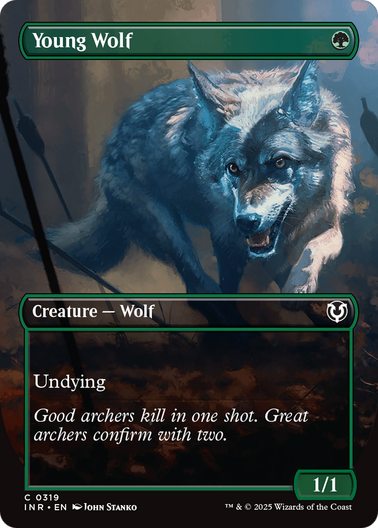 Young Wolf (Borderless) (-319) - Innistrad Remastered Foil - Premium MTG Single from Wizards of the Coast - Just $0.37! Shop now at Game Crave Tournament Store