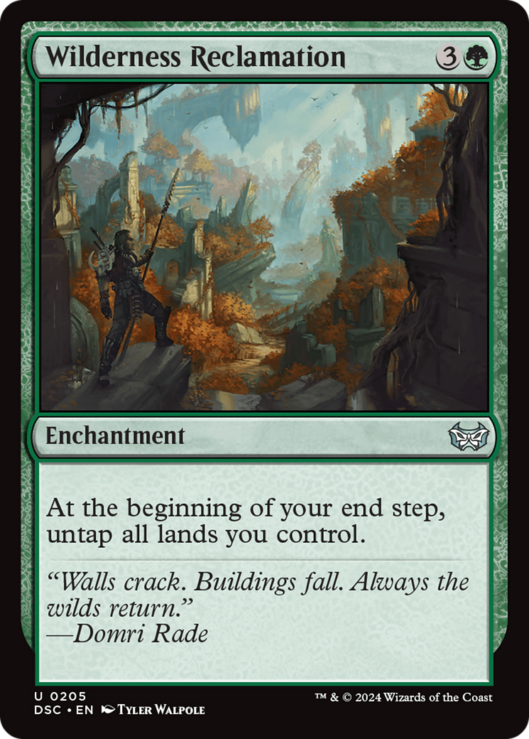 Wilderness Reclamation (DSC-205) - Duskmourn: House of Horror Commander - Premium MTG Single from Wizards of the Coast - Just $0.33! Shop now at Game Crave Tournament Store