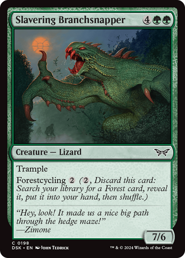 Slavering Branchsnapper (DSK-198) - Duskmourn: House of Horror Foil - Premium MTG Single from Wizards of the Coast - Just $0.25! Shop now at Game Crave Tournament Store