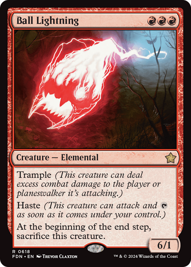 Ball Lightning (FDN-618) - Foundations - Premium MTG Single from Wizards of the Coast - Just $0.25! Shop now at Game Crave Tournament Store