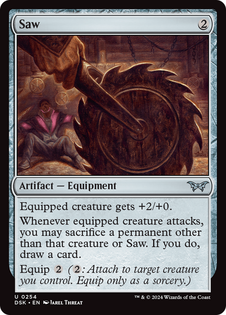 Saw (DSK-254) - Duskmourn: House of Horror Foil - Premium MTG Single from Wizards of the Coast - Just $0.25! Shop now at Game Crave Tournament Store