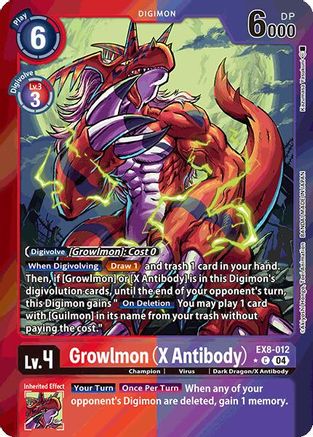 Growlmon (X Antibody) (Limited Foil) (EX8-012) - Chain of Liberation Foil - Premium Digimon Single from Bandai - Just $24.26! Shop now at Game Crave Tournament Store