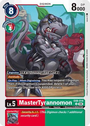 MasterTyrannomon (EX8-014) - Chain of Liberation - Premium Digimon Single from Bandai - Just $0.25! Shop now at Game Crave Tournament Store