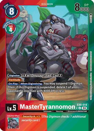 MasterTyrannomon (Limited Foil) (EX8-014) - Chain of Liberation Foil - Premium Digimon Single from Bandai - Just $8.20! Shop now at Game Crave Tournament Store