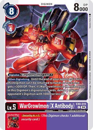 WarGrowlmon (X Antibody) (EX8-015) - Chain of Liberation - Premium Digimon Single from Bandai - Just $0.25! Shop now at Game Crave Tournament Store