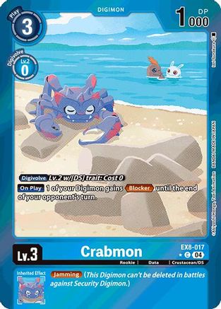Crabmon (Limited Foil) (EX8-017) - Chain of Liberation Foil - Premium Digimon Single from Bandai - Just $6.20! Shop now at Game Crave Tournament Store