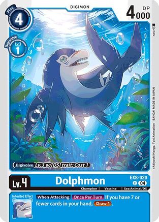 Dolphmon (EX8-020) - Chain of Liberation - Premium Digimon Single from Bandai - Just $0.25! Shop now at Game Crave Tournament Store