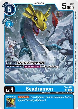 Seadramon (EX8-021) - Chain of Liberation - Premium Digimon Single from Bandai - Just $0.25! Shop now at Game Crave Tournament Store