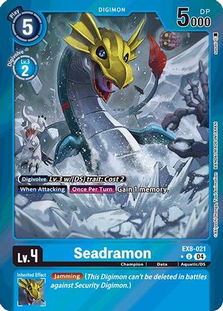 Seadramon (Limited Foil) (EX8-021) - Chain of Liberation Foil - Premium Digimon Single from Bandai - Just $8.44! Shop now at Game Crave Tournament Store