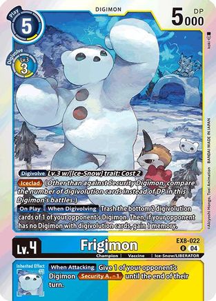 Frigimon (EX8-022) - Chain of Liberation Foil - Premium Digimon Single from Bandai - Just $0.25! Shop now at Game Crave Tournament Store