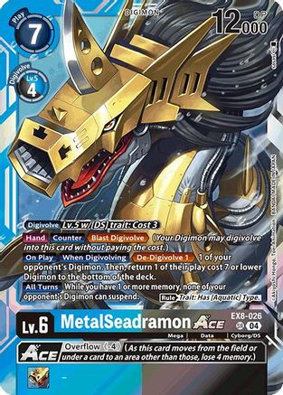 MetalSeadramon ACE (EX8-026) - Chain of Liberation Foil - Premium Digimon Single from Bandai - Just $6.24! Shop now at Game Crave Tournament Store
