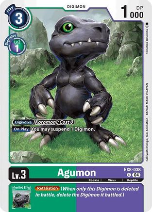 Agumon - EX8-038 (EX8-038) - Chain of Liberation - Premium Digimon Single from Bandai - Just $0.25! Shop now at Game Crave Tournament Store