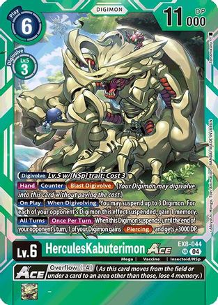 HerculesKabuterimon ACE (EX8-044) - Chain of Liberation Foil - Premium Digimon Single from Bandai - Just $0.60! Shop now at Game Crave Tournament Store