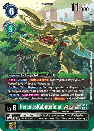 HerculesKabuterimon ACE (Textured) (EX8-044) - Chain of Liberation Foil - Premium Digimon Single from Bandai - Just $68.87! Shop now at Game Crave Tournament Store