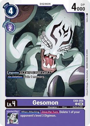 Gesomon (EX8-058) - Chain of Liberation - Premium Digimon Single from Bandai - Just $0.25! Shop now at Game Crave Tournament Store