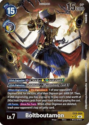 Boltboutamon (Alternate Art) (EX8-064) - Chain of Liberation Foil - Premium Digimon Single from Bandai - Just $4.06! Shop now at Game Crave Tournament Store