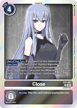 Close (EX8-067) - Chain of Liberation Foil - Premium Digimon Single from Bandai - Just $0.25! Shop now at Game Crave Tournament Store