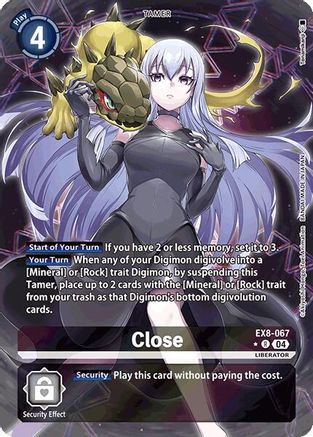 Close (Alternate Art) (EX8-067) - Chain of Liberation Foil - Premium Digimon Single from Bandai - Just $17.29! Shop now at Game Crave Tournament Store