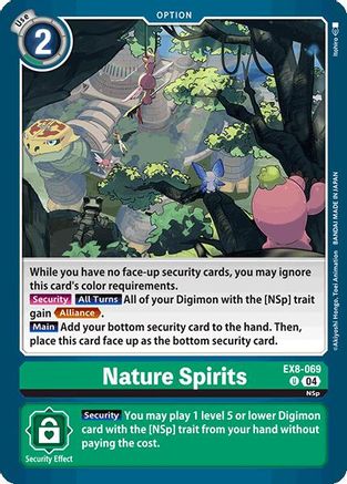 Nature Spirits (EX8-069) - Chain of Liberation - Premium Digimon Single from Bandai - Just $0.25! Shop now at Game Crave Tournament Store