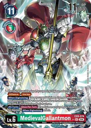MedievalGallantmon (Alternate Art) (EX8-074) - Chain of Liberation Foil - Premium Digimon Single from Bandai - Just $111.50! Shop now at Game Crave Tournament Store