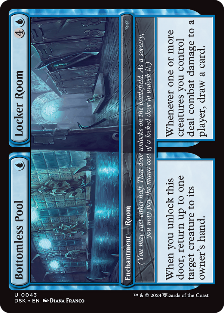 Bottomless Pool // Locker Room (DSK-043) - Duskmourn: House of Horror Foil - Premium MTG Single from Wizards of the Coast - Just $0.25! Shop now at Game Crave Tournament Store