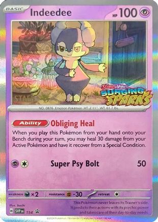 Indeedee - 154 (Staff) 154 - SV Scarlet & Violet Promo Cards Holofoil