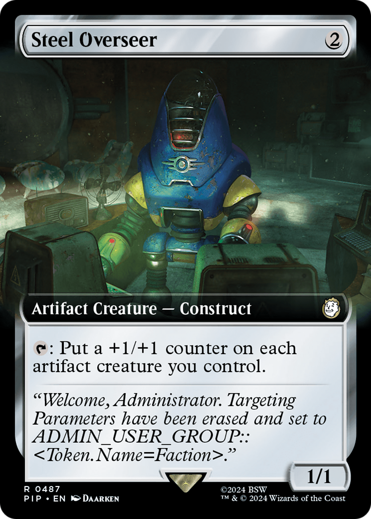 Steel Overseer (PIP-487) - Fallout: (Extended Art) - Premium MTG Single from Wizards of the Coast - Just $1.37! Shop now at Game Crave Tournament Store